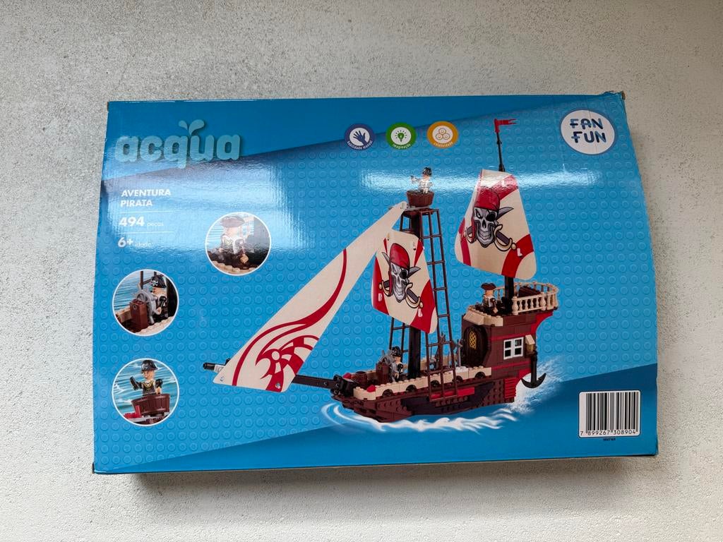 Tudo Aqua Piratenboot - 494 bouwstenen (Lego compatibel), Ophalen of Verzenden, Zo goed als nieuw