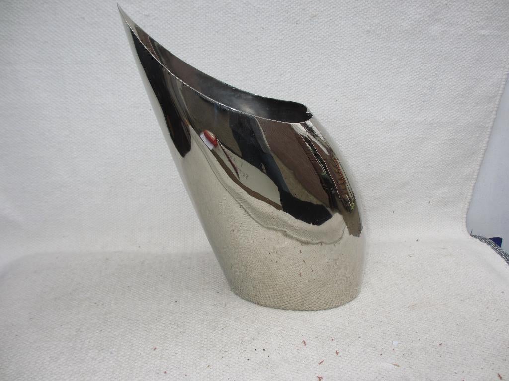 Vintage Handmade Silver Alloy Flower Vase by Fata, 1960s
