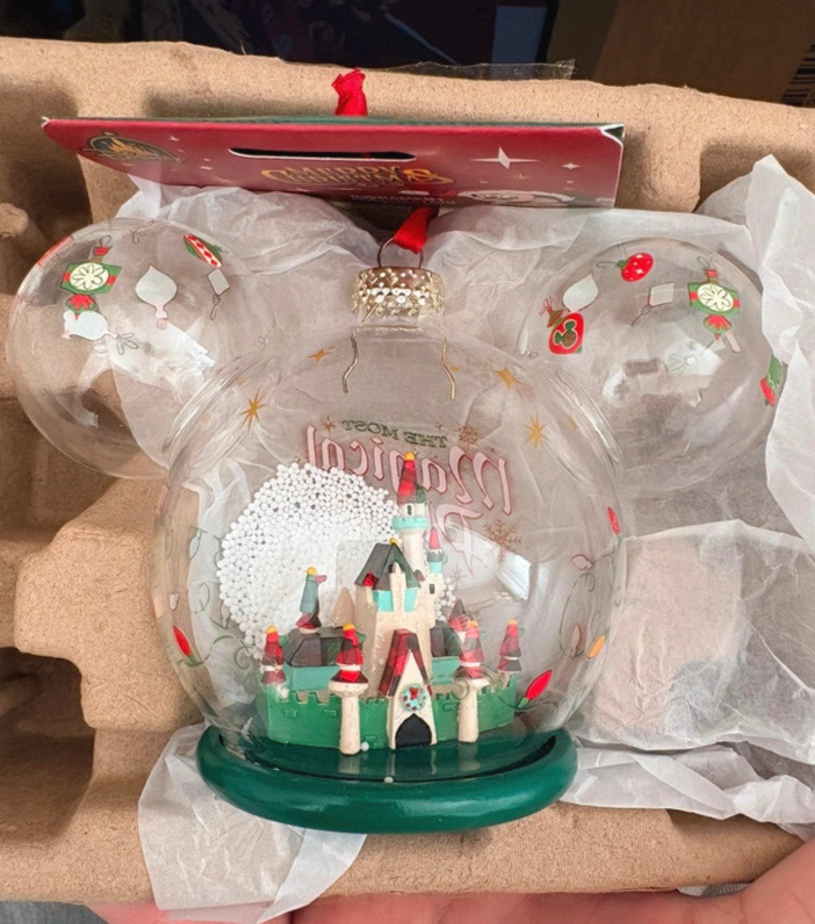 Disney castle anaheim icon glas ornament, Ophalen of Verzenden, Zo goed als nieuw