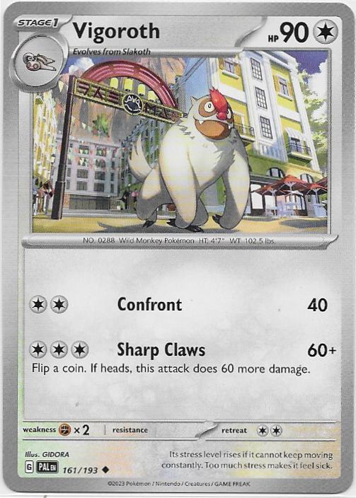 Paldea Evolved,  Vigoroth [uncommon] 161/193, Verzenden, Nieuw, Losse kaart