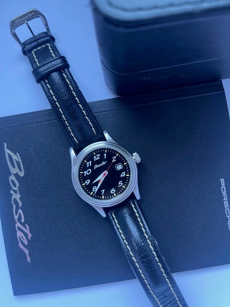 Porsche Boxter, Sieraden, Tassen en Uiterlijk, Horloges | Heren, Ophalen of Verzenden, Zo goed als nieuw, Staal, Overige merken
