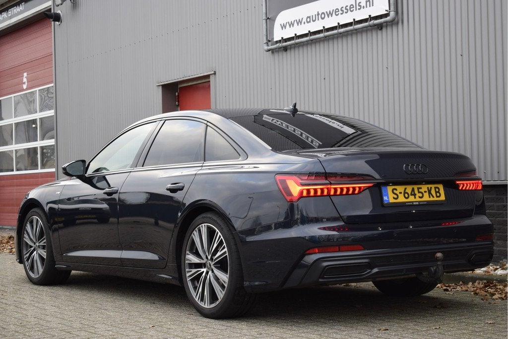 Audi A6 Limousine 40 TFSI S-line edition Competition Adaptiv, Auto's, Audi, Euro 6, 4 cilinders, Blauw, Leder en Stof