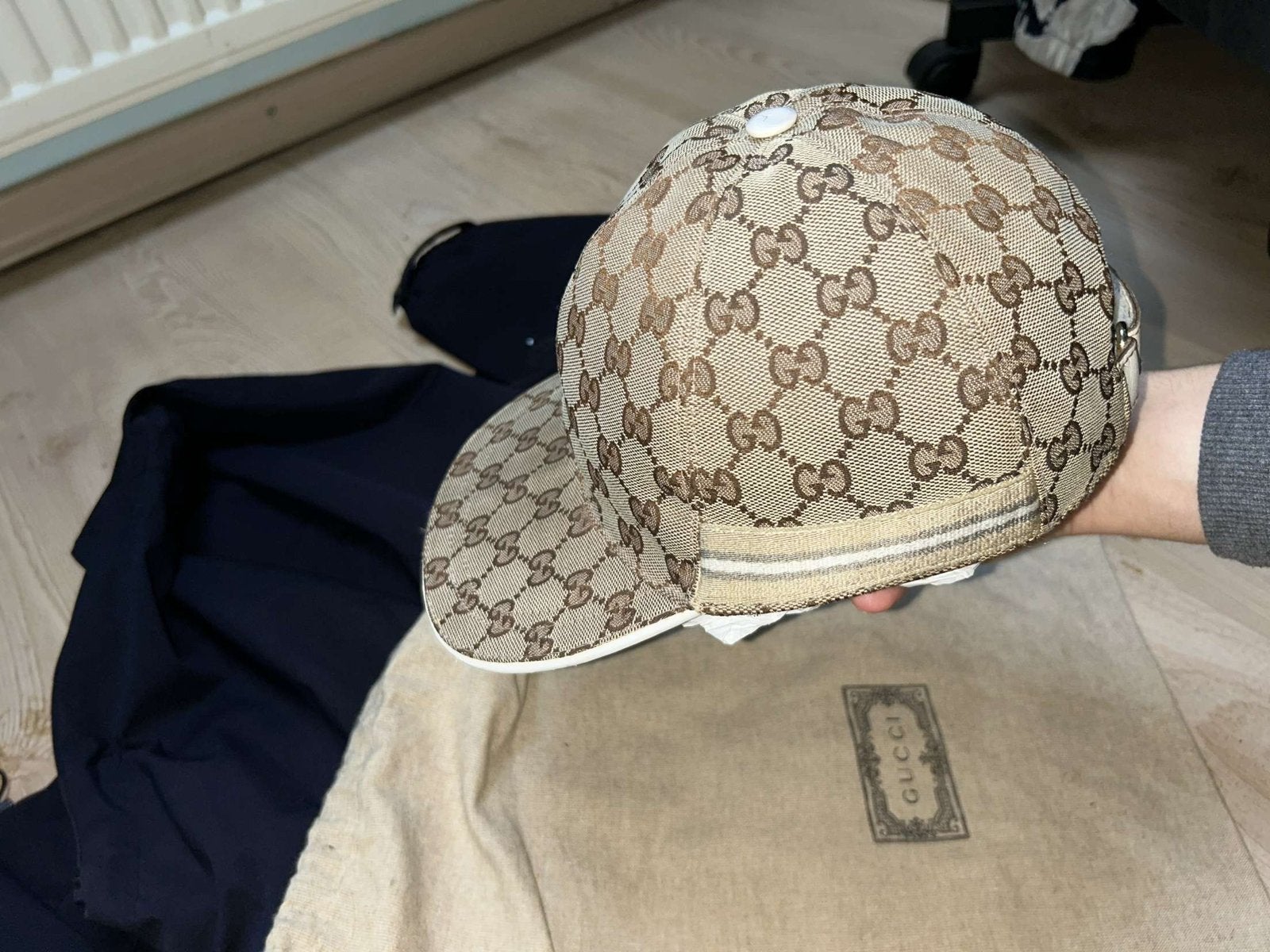Gucci GG Canvas Baseballpet - Maat S, Ophalen, Zo goed als nieuw, Pet