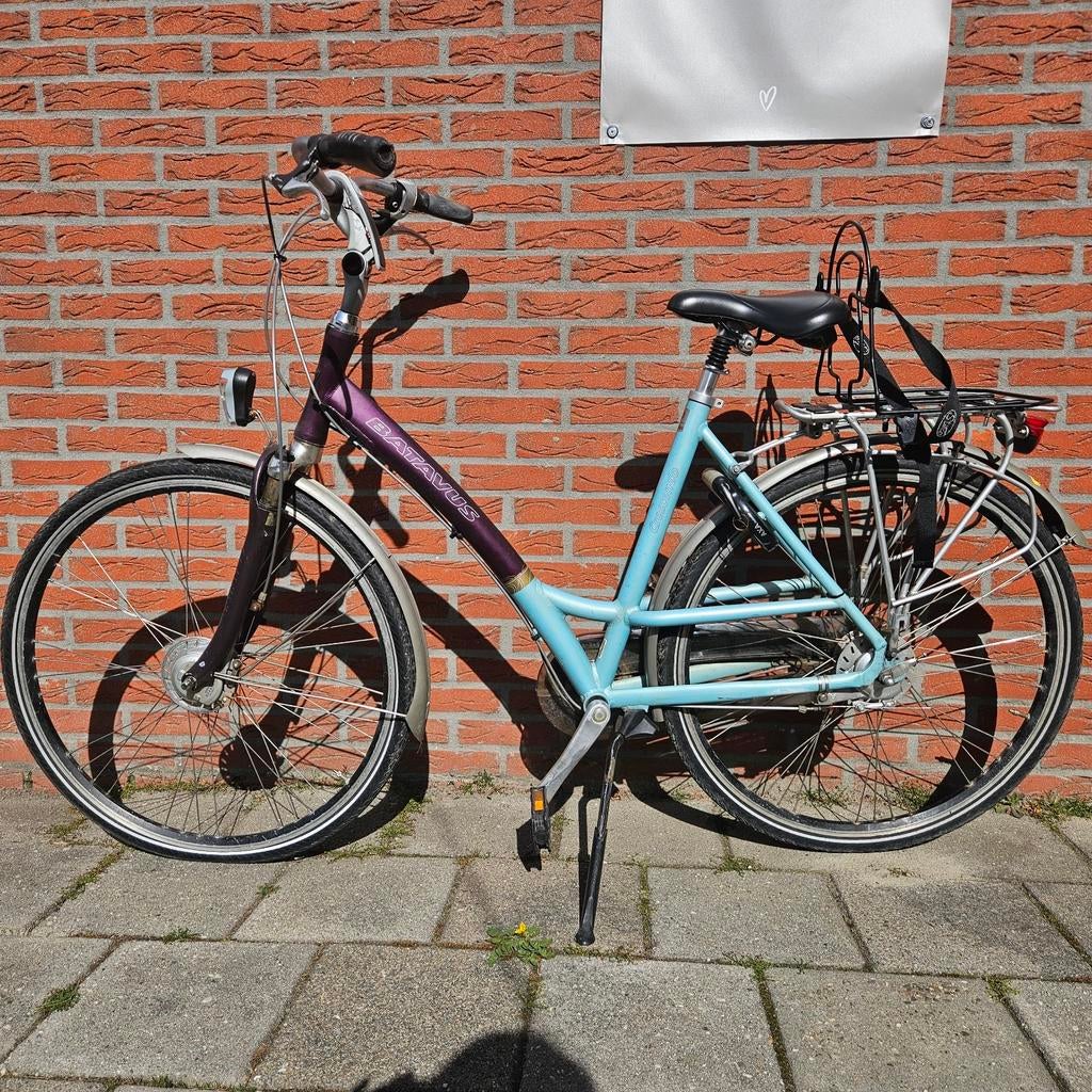 Batavus crescendo damesfiets blauw/paars, Ophalen of Verzenden, Gebruikt, Minder dan 10 versnellingen, Batavus