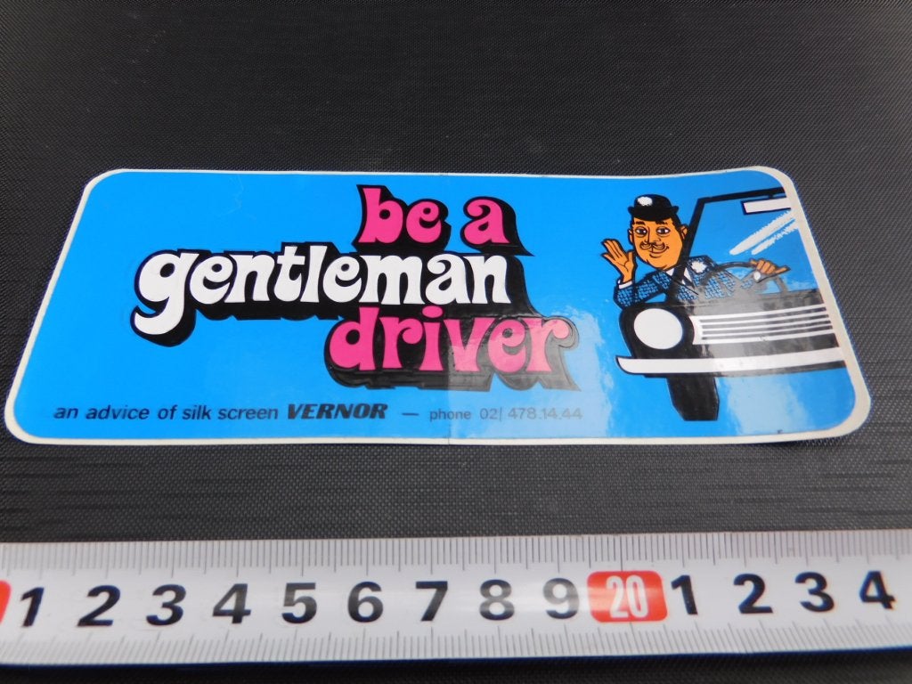 sticker Be a gentleman dricer  VERNOR, Ophalen of Verzenden, Zo goed als nieuw