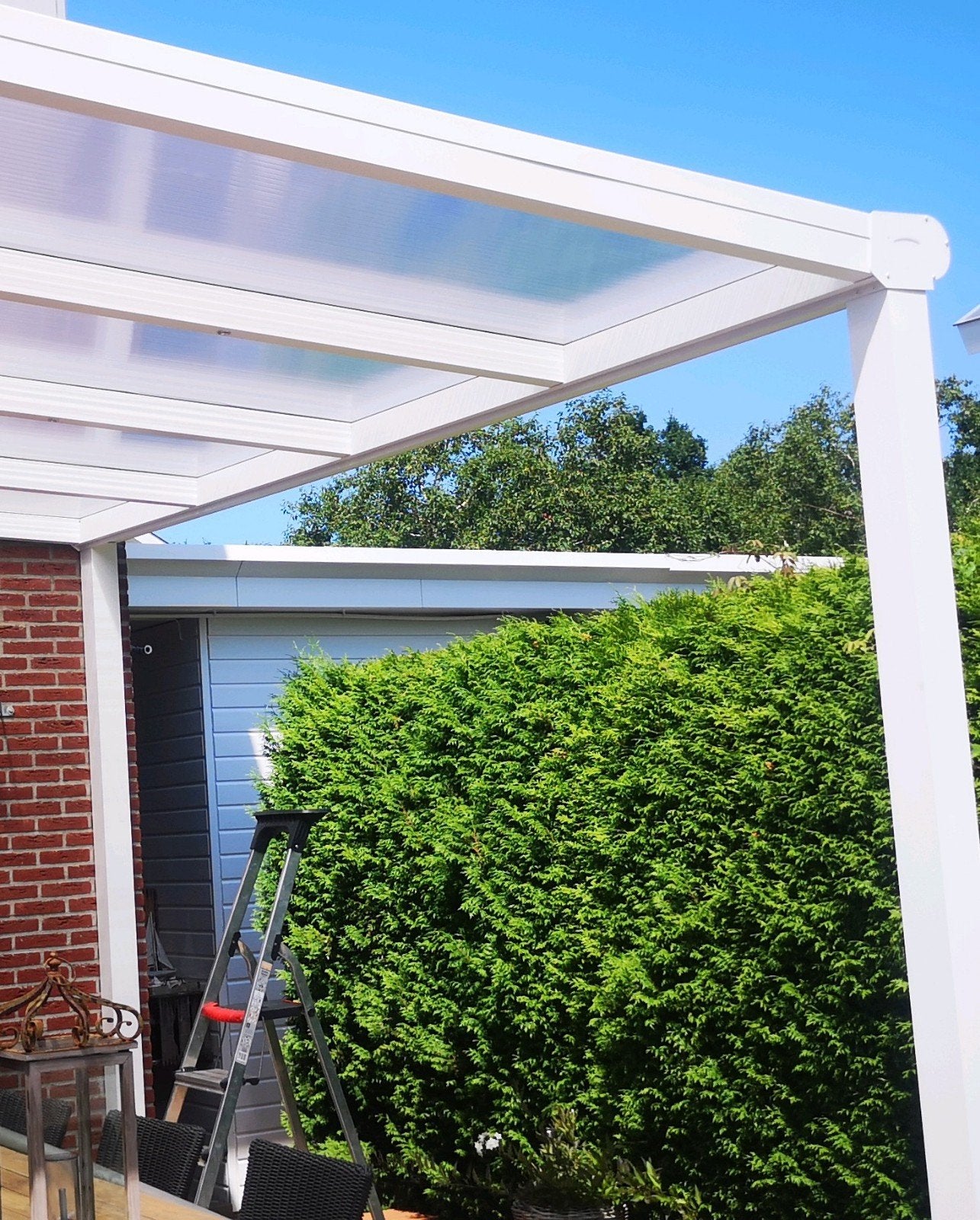 Moderne Veranda wit Zo goed als nieuw 4x3m incl. dimbare led, Ophalen of Verzenden, Zo goed als nieuw, Minder dan 5 meter