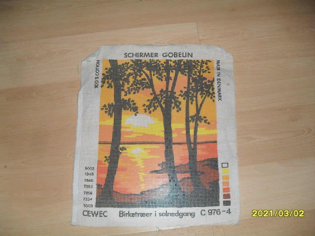 NIEUW voorbedrukt stramien Birketraeer/zon. Verkoop Ook DMC, Ophalen of Verzenden, Nieuw, Handborduren, Onderdeel of Toebehoren