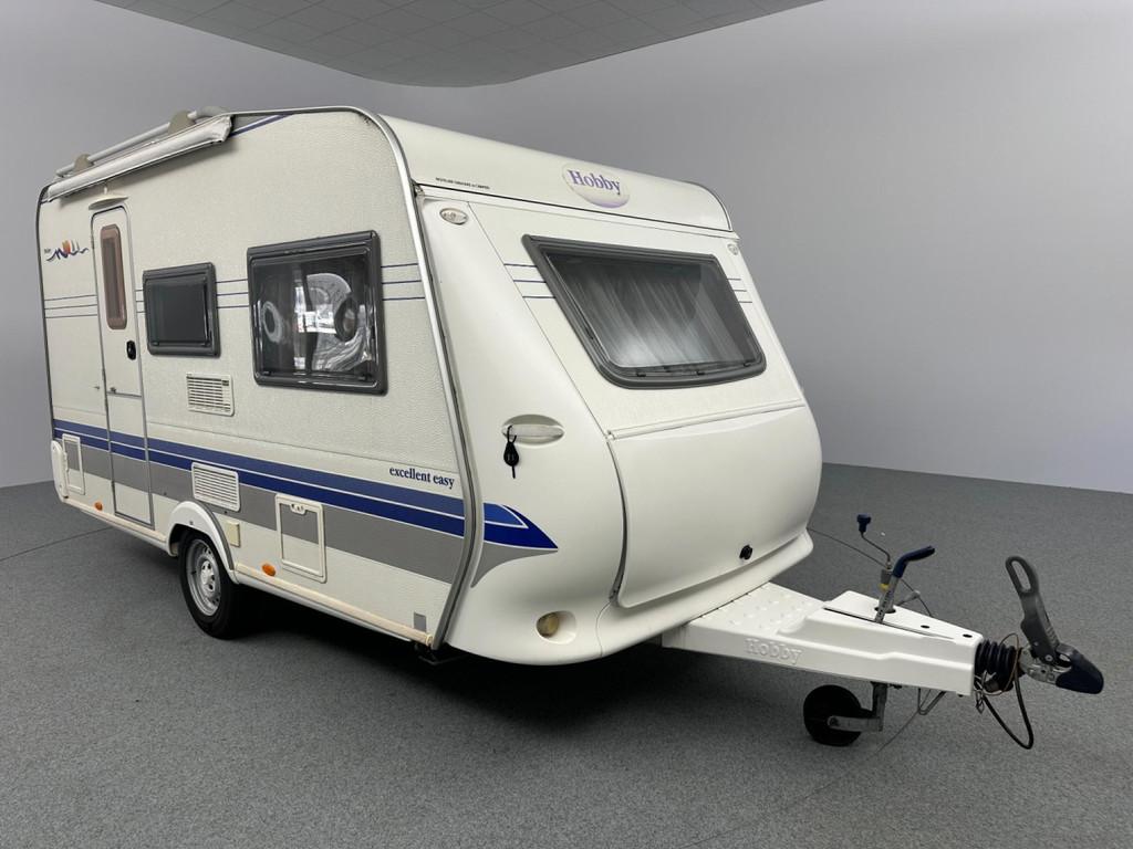 Hobby Excellent Easy 400 SB Zakluifel Voortent Luifel, Caravans en Kamperen, Serviceluik, Vast bed, Hobby, Bedrijf