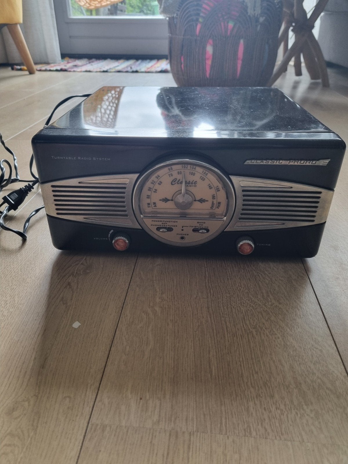 Platenspeler/Radio Zwart - Classic Phono TT-28, Audio, Tv en Foto, Ophalen of Verzenden, Gebruikt, Platenspeler, Overige merken