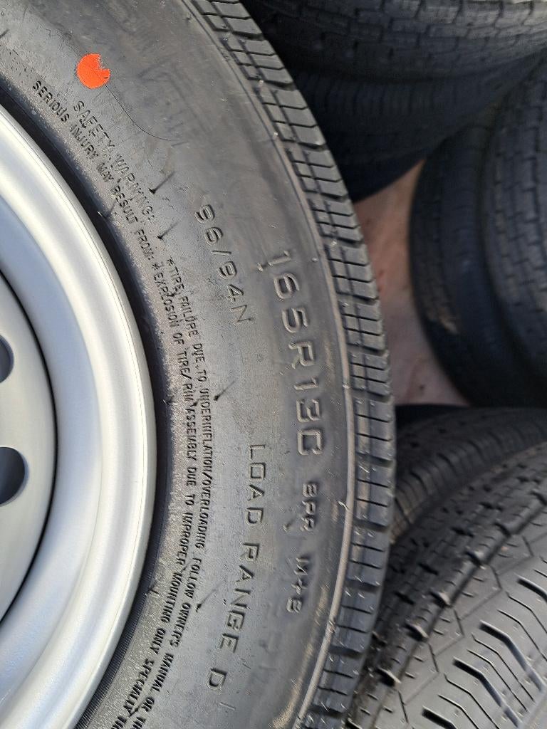 Aanhangerwielen 13 inch 165R13C 96/94R steek 5x112 et 30, Ophalen, Nieuw