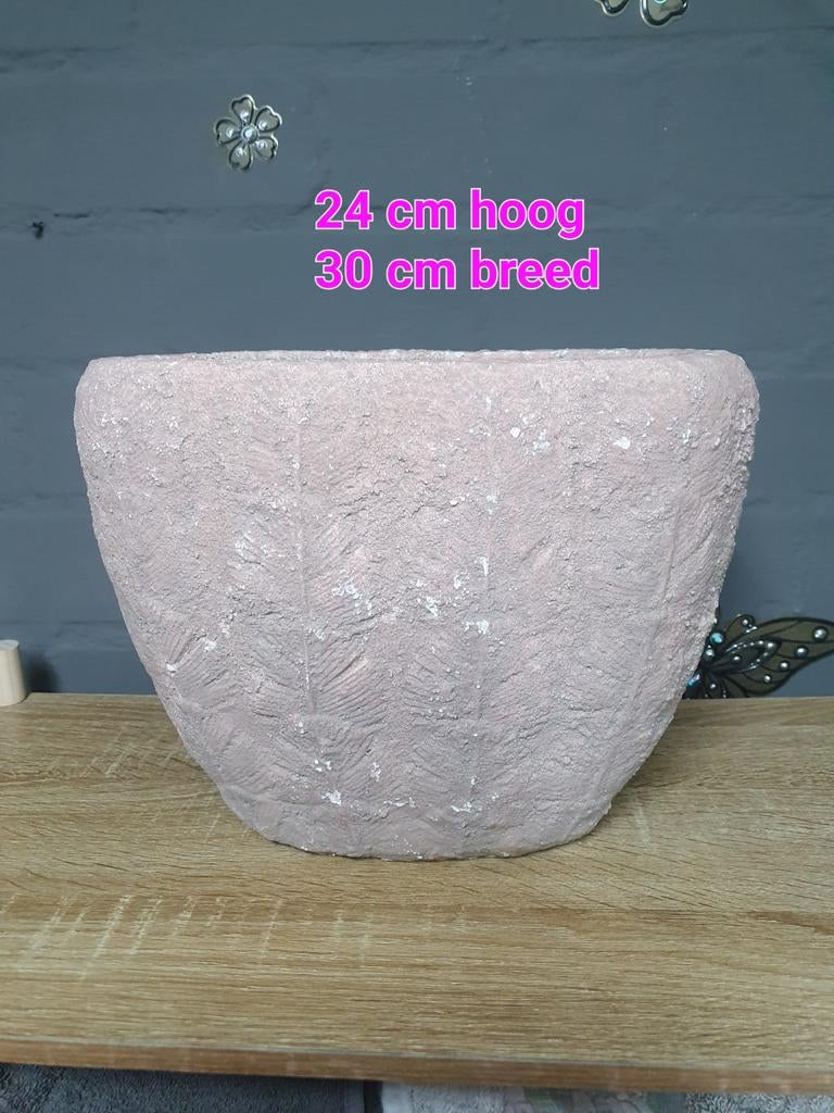 Nieuwe aardewerk bloempot -, Tuin en Terras, 25 tot 40 cm, Rond, Nieuw, Ophalen of Verzenden