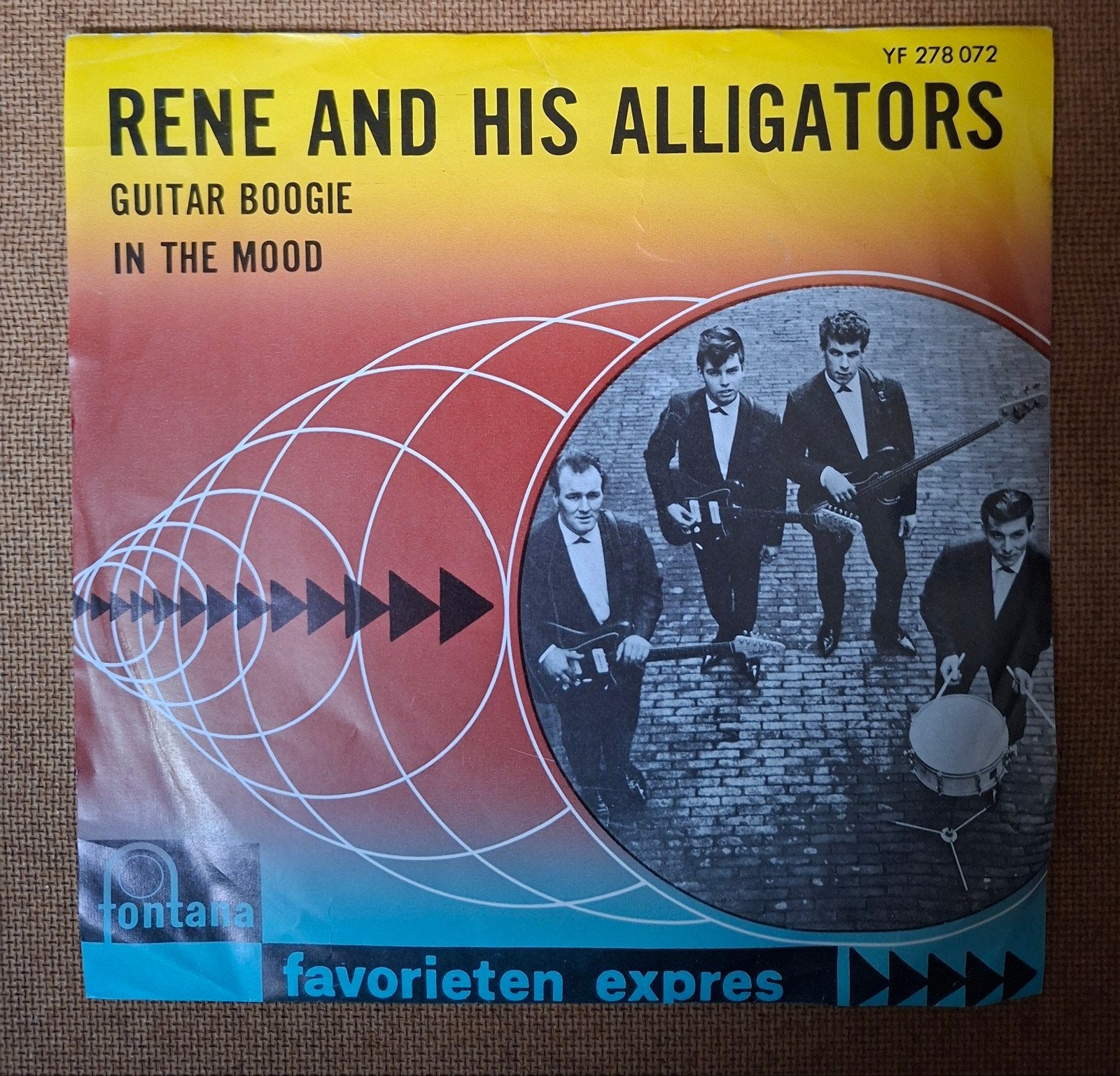 Rene and his Alligators - Guitar boogie - Single is TOP, Ophalen of Verzenden, Gebruikt, 7 inch, Pop