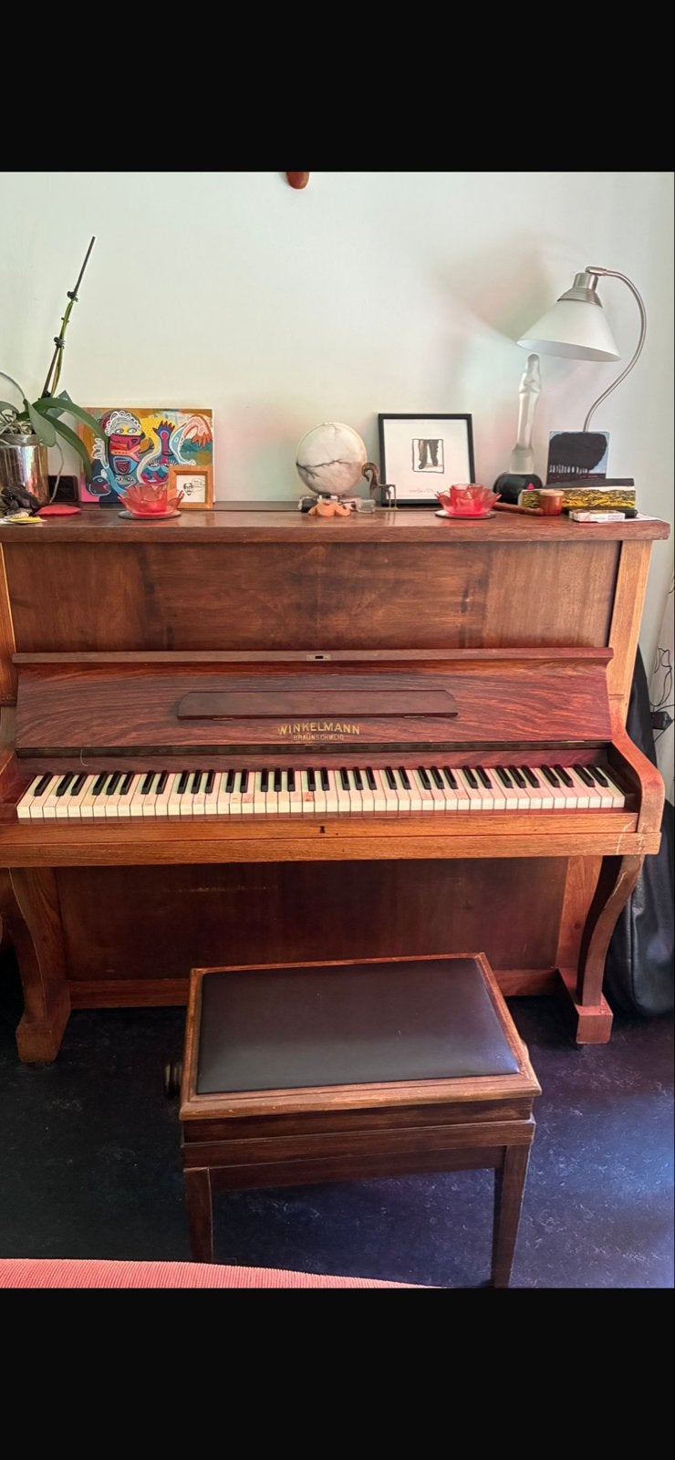 Winkelmann Braunschweig Piano - Klassiek Houten Model, Muziek en Instrumenten, Piano's, Ophalen, Gebruikt, Bruin, Piano