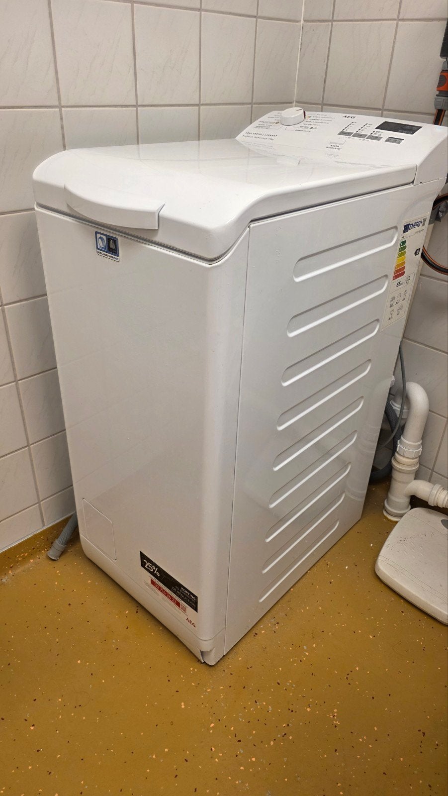 AEG L6TD62 Bovenlader Wasmachine 6kg, Ophalen, 1200 tot 1600 toeren, 4 tot 6 kg, Bovenlader