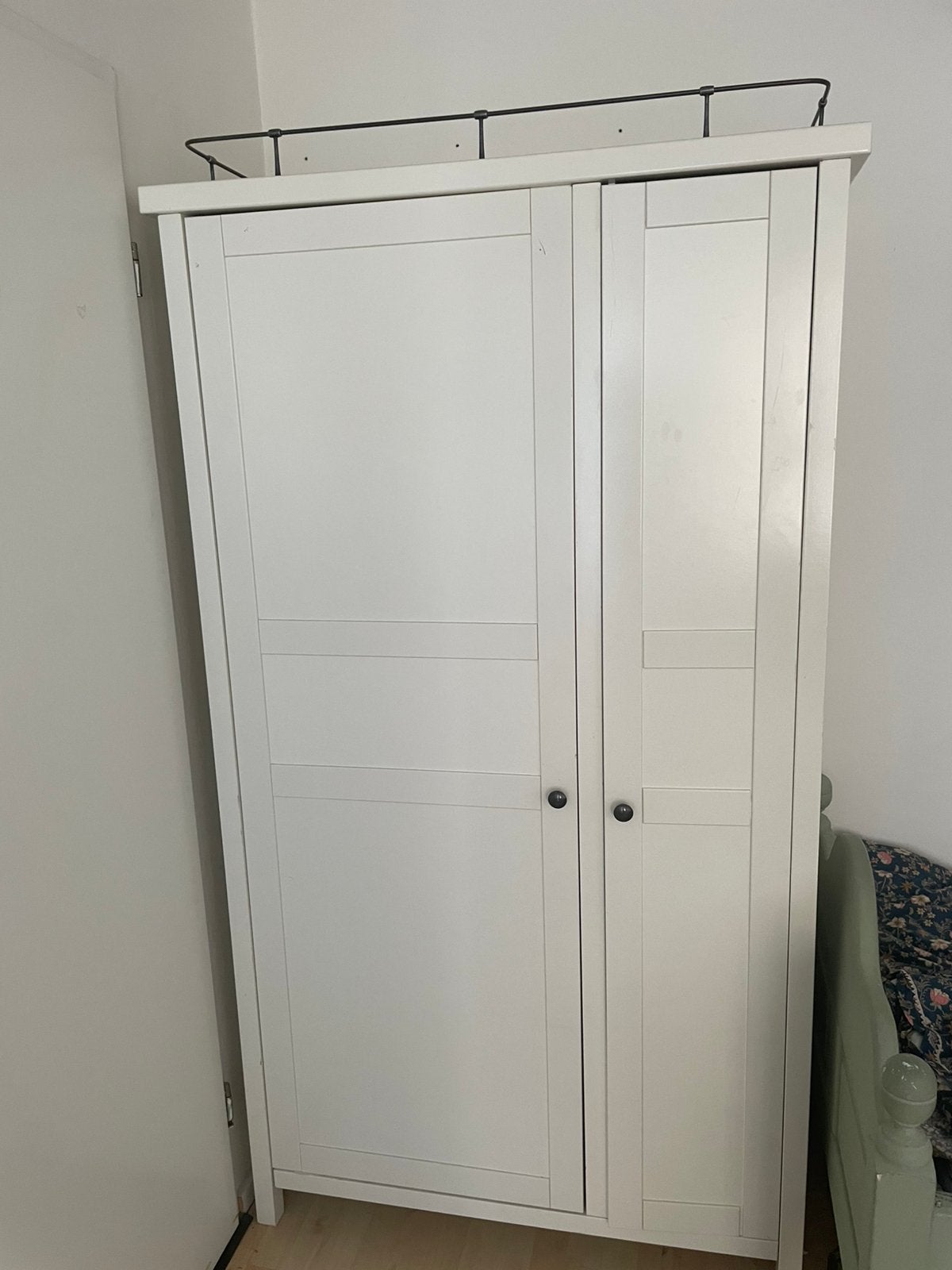 Ikea vintage look kledingkast wit hemnes, Ophalen, Gebruikt