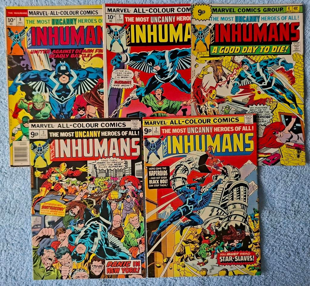 THE INHUMANS. MARVEL COMICS. 1975. HIGH GRADE. 6 EURO PER ST, Meerdere comics, Ophalen of Verzenden, Zo goed als nieuw, Amerika