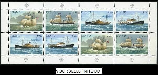 IJSLAND 1991 Postschepen Postzegelboekje, Michel: MH-4, Verzenden, IJsland, Postfris