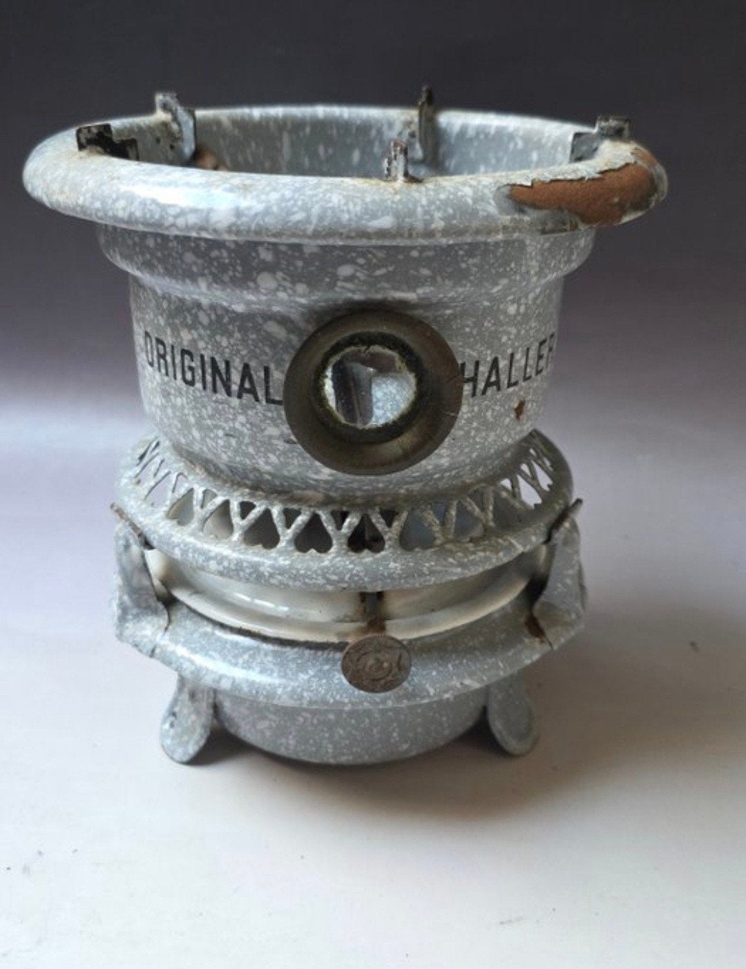Antieke Haller petroleumbrander - emaille, Ophalen of Verzenden