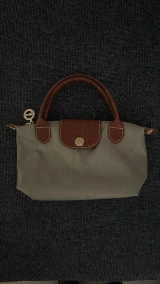 Longchamp Le Pliage schoudertasje - Beige/Bruin, Ophalen of Verzenden, Zo goed als nieuw, Beige, Schoudertasje