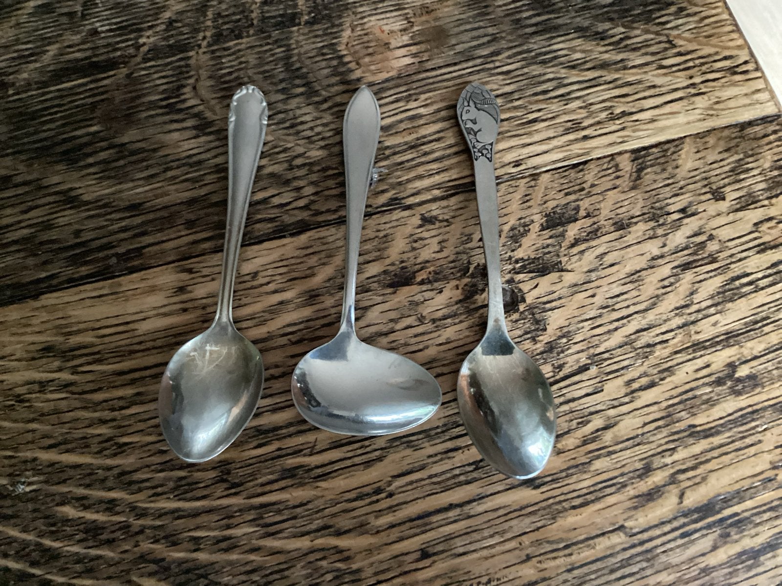 3 vintage kinderlepels: Gero Zilmeta, Sola, Homa-Inox € 12, Antiek en Kunst, Ophalen of Verzenden