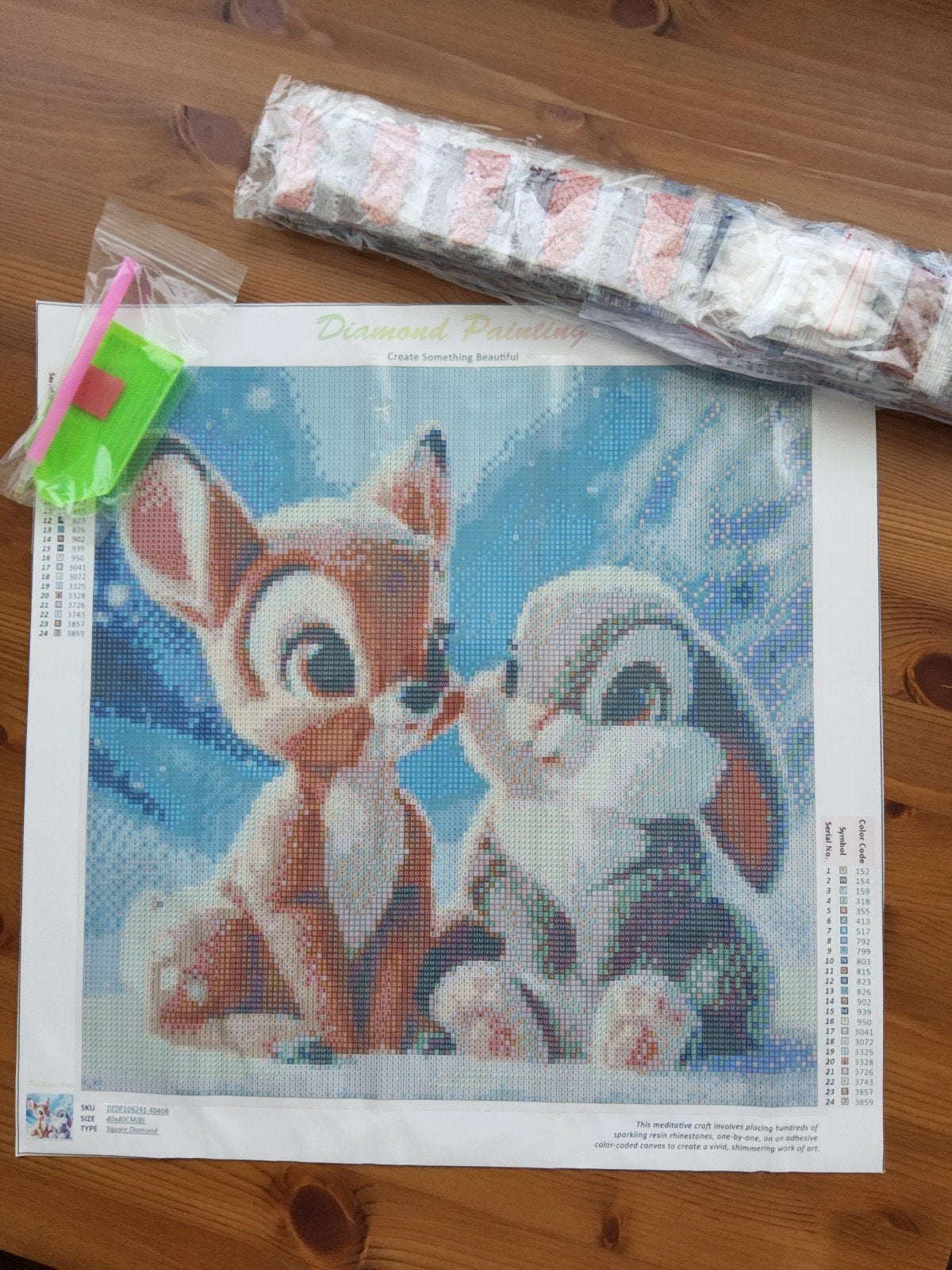 Diamond Painting Bambi en Stampertje, Ophalen of Verzenden, Nieuw, Knutselwerk
