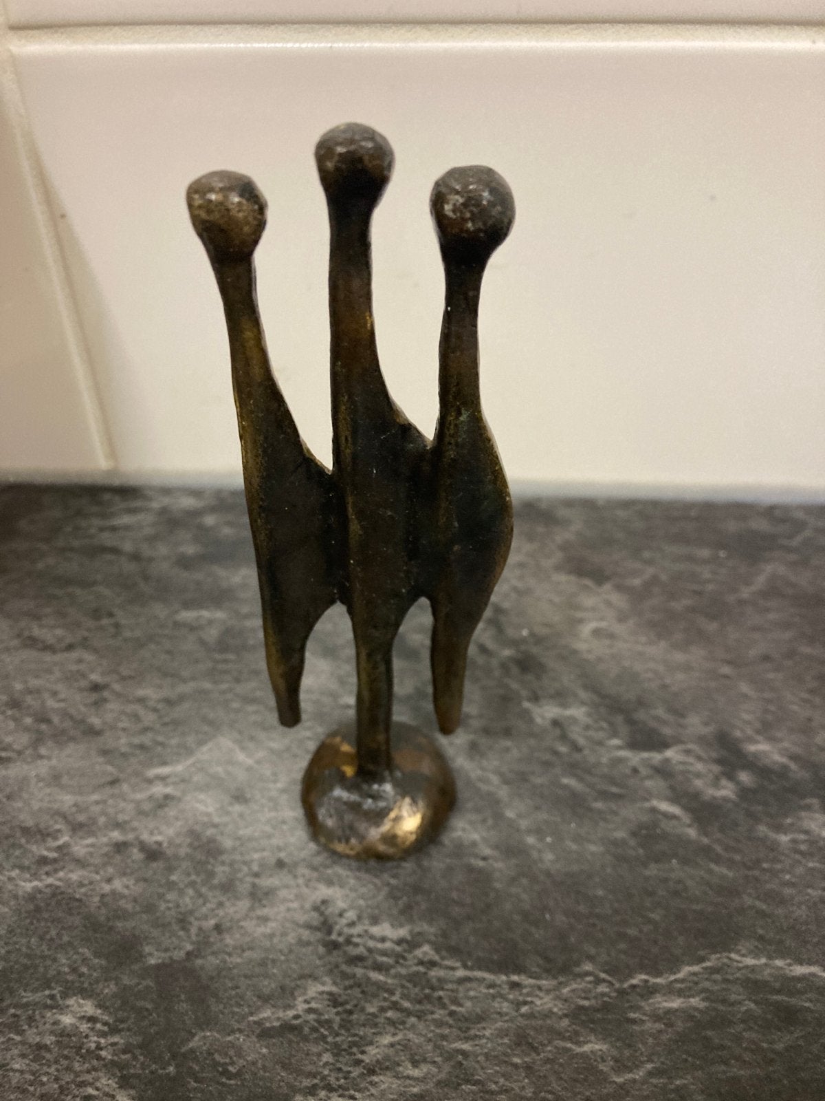 Abstract bronzen beeldje - Modern design, Minder dan 20 cm, Ophalen of Verzenden, Beeld, Abstract