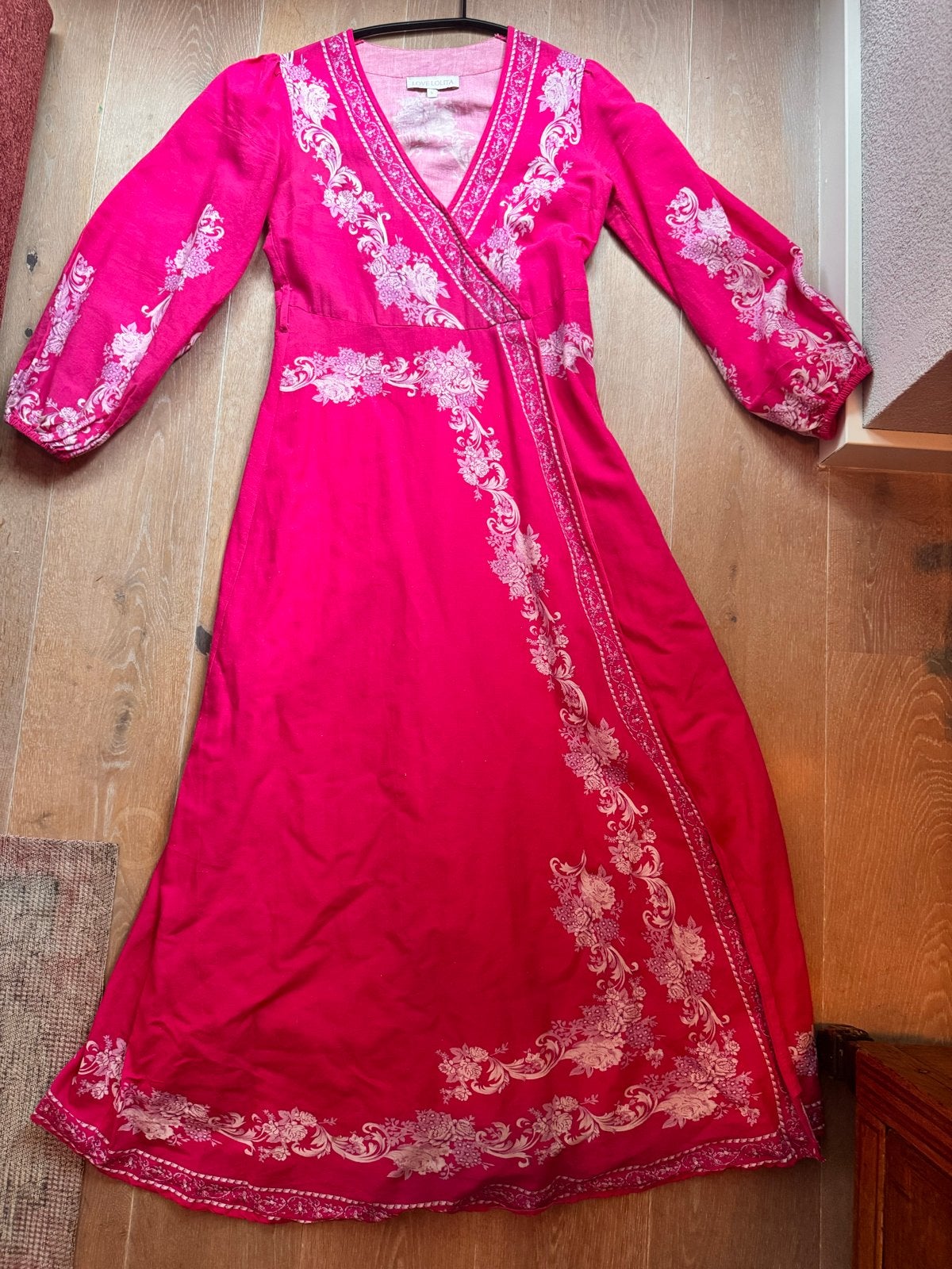 Love Lolita Jurk S - Roze met Witte Borduurdetails, Ophalen of Verzenden, Zo goed als nieuw, Roze, Maat 36 (S)