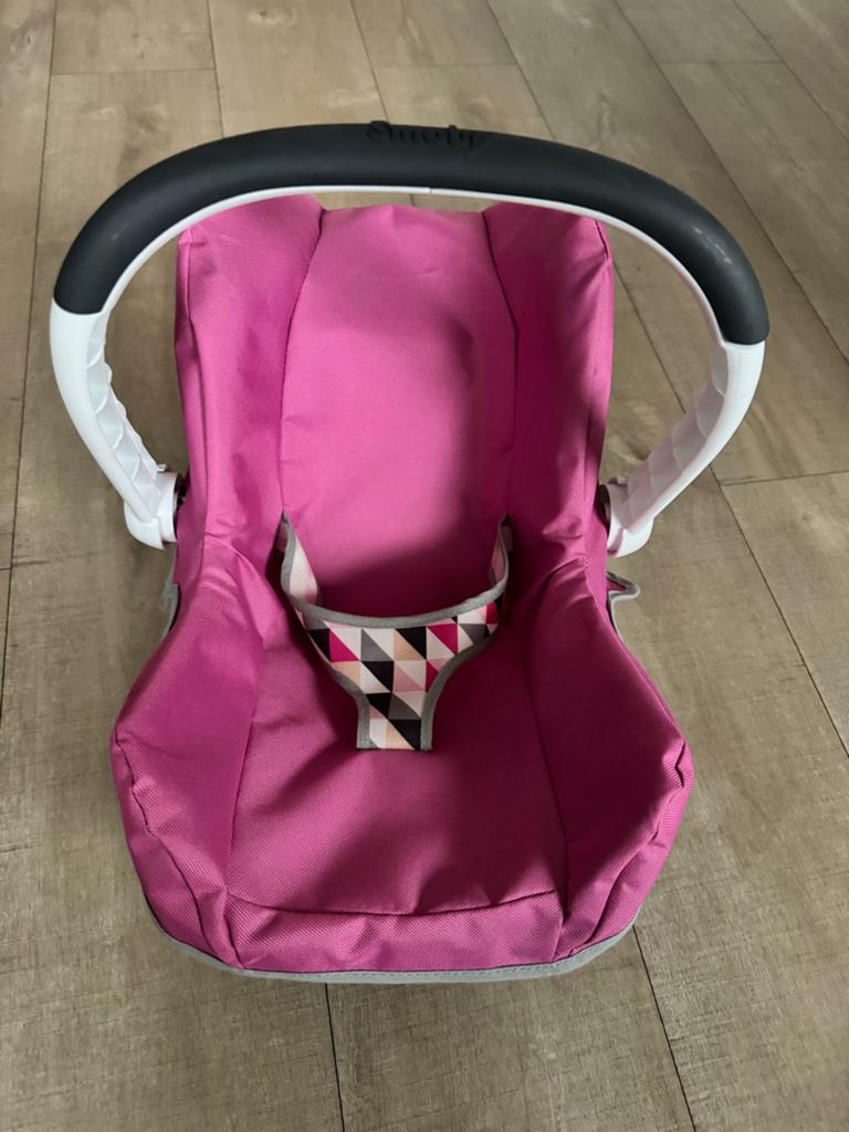 Roze poppen autostoel/maxi-cosi van Smoby, Ophalen, Zo goed als nieuw, Overige typen