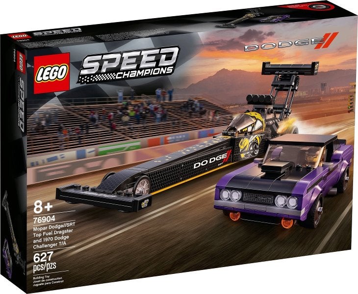 76904 Mopar Dodge Dragster en 1970 Dodge Challenger nieuw, Lego, Nieuw, Compleet, Complete set