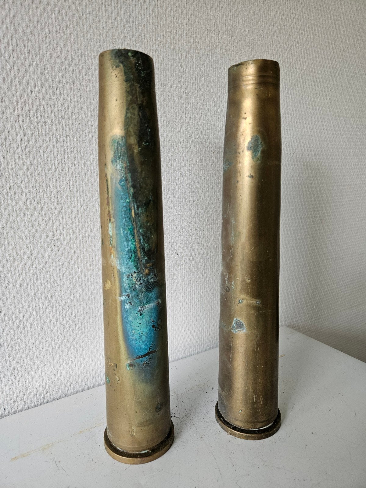 Twee oude koperen hulzen - 40MM MK2 MOD1, Ophalen of Verzenden