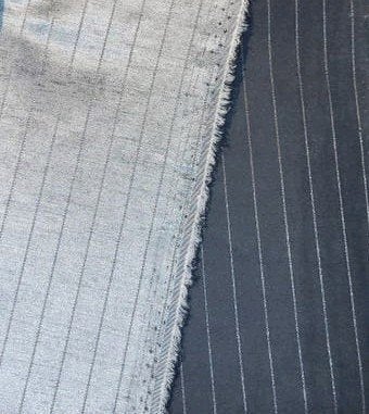 Tweezijdige stof zilver/zwart met streep, Overige materialen, 120 cm of meer, 200 cm of meer, Ophalen of Verzenden