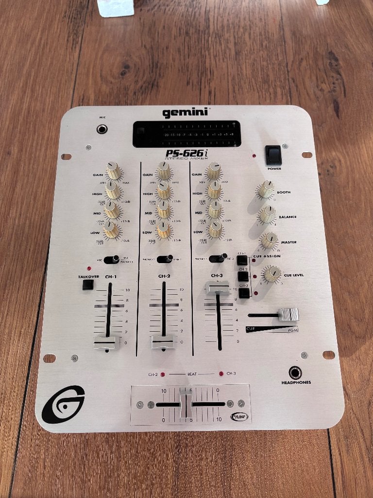 Gemini PS-626i 3-channel stereo DJ mixer, Ophalen of Verzenden, Zo goed als nieuw, Dj-set, Overige merken