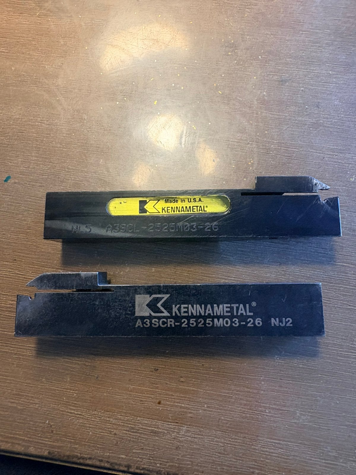 2 Steekbeitels kennametal A3SCR-2525M03-26 A3SCL-2525M03-26, Ophalen of Verzenden, Gebruikt, Snijgereedschap, Overige merken