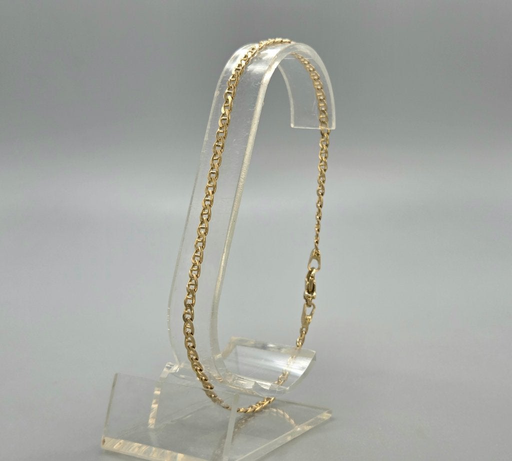 Vintage gouden valkenoog schakel armband. 2026/618, ., Ophalen of Verzenden, Zo goed als nieuw, .