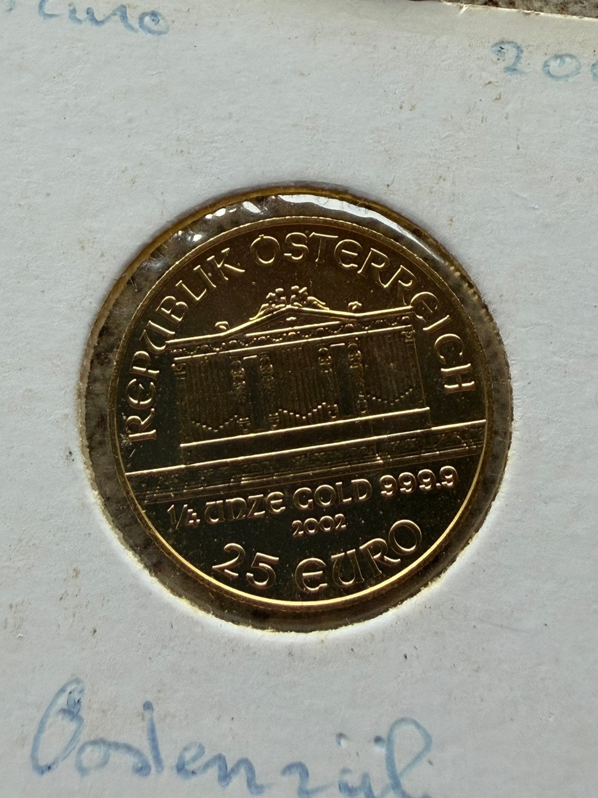1/4 Oz Wiener Philharmoniker 999 goud, Verzenden, Goud