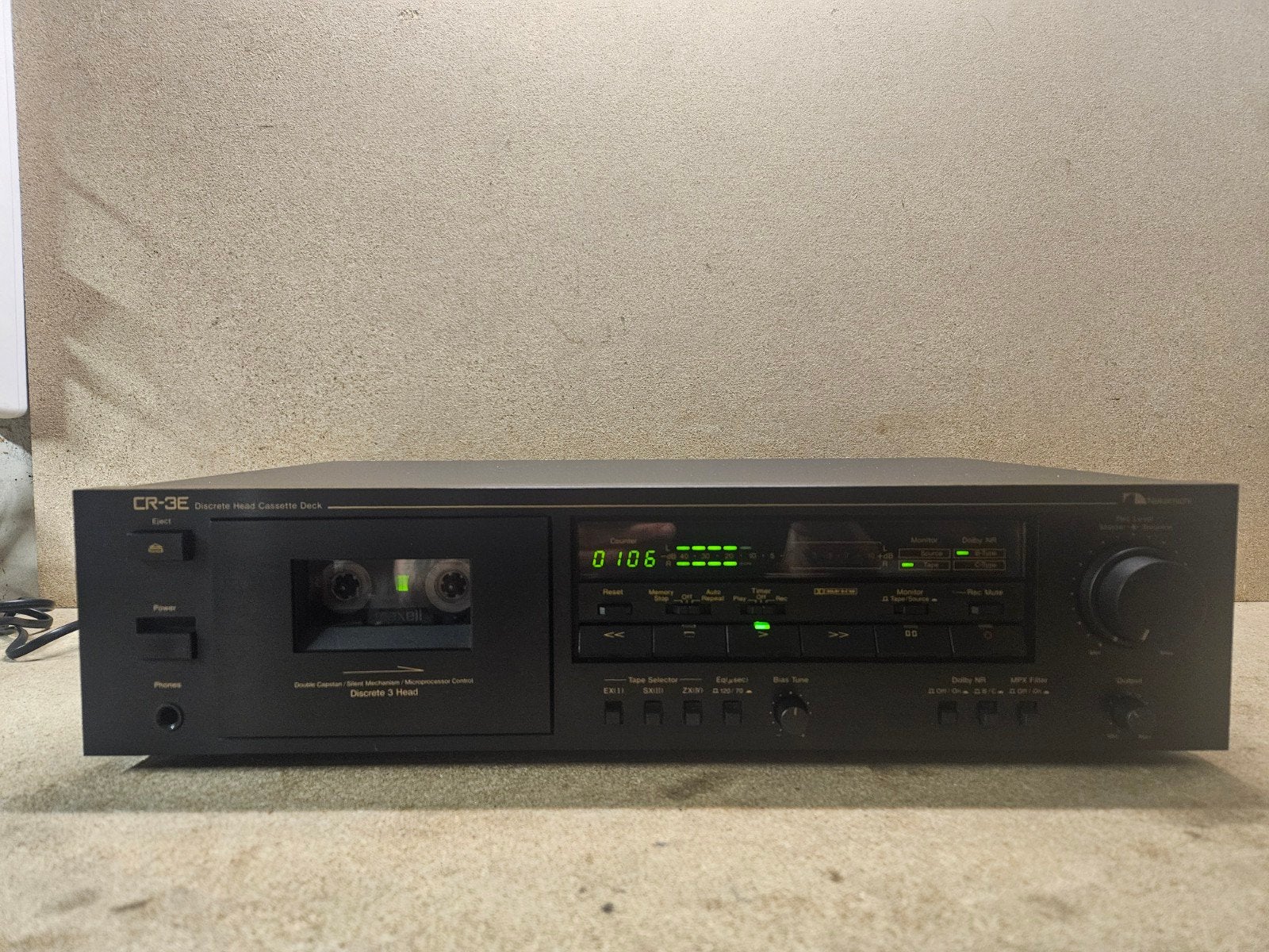 Nakamichi CR-3E Cassettedeck gereviseerd en in Topstaat, Ophalen, Enkel, Overige merken, Tape counter