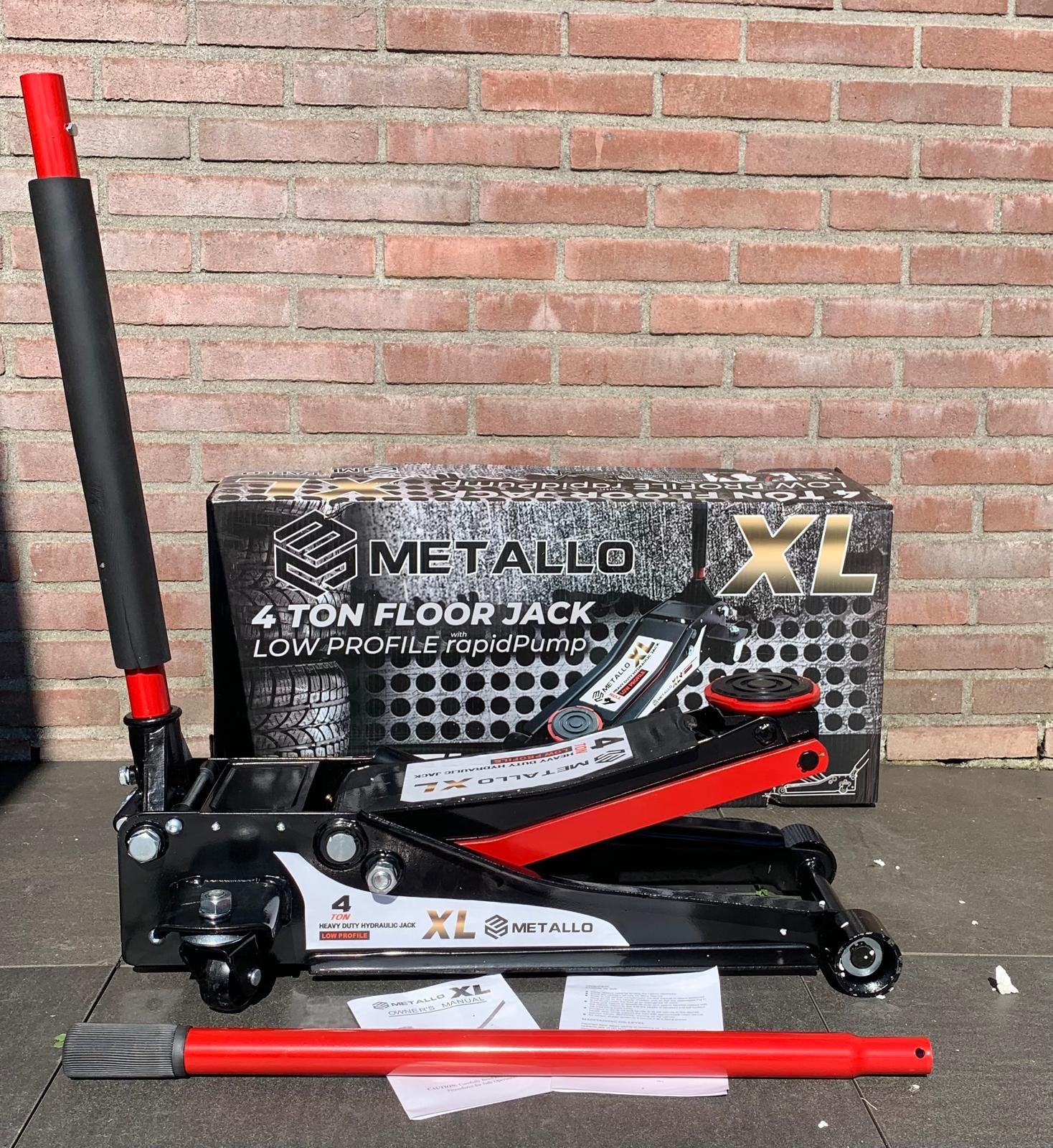 Metallo 4 ton floor jack krik (nieuw), Ophalen, Nieuw, Hydraulisch, Garagekrik