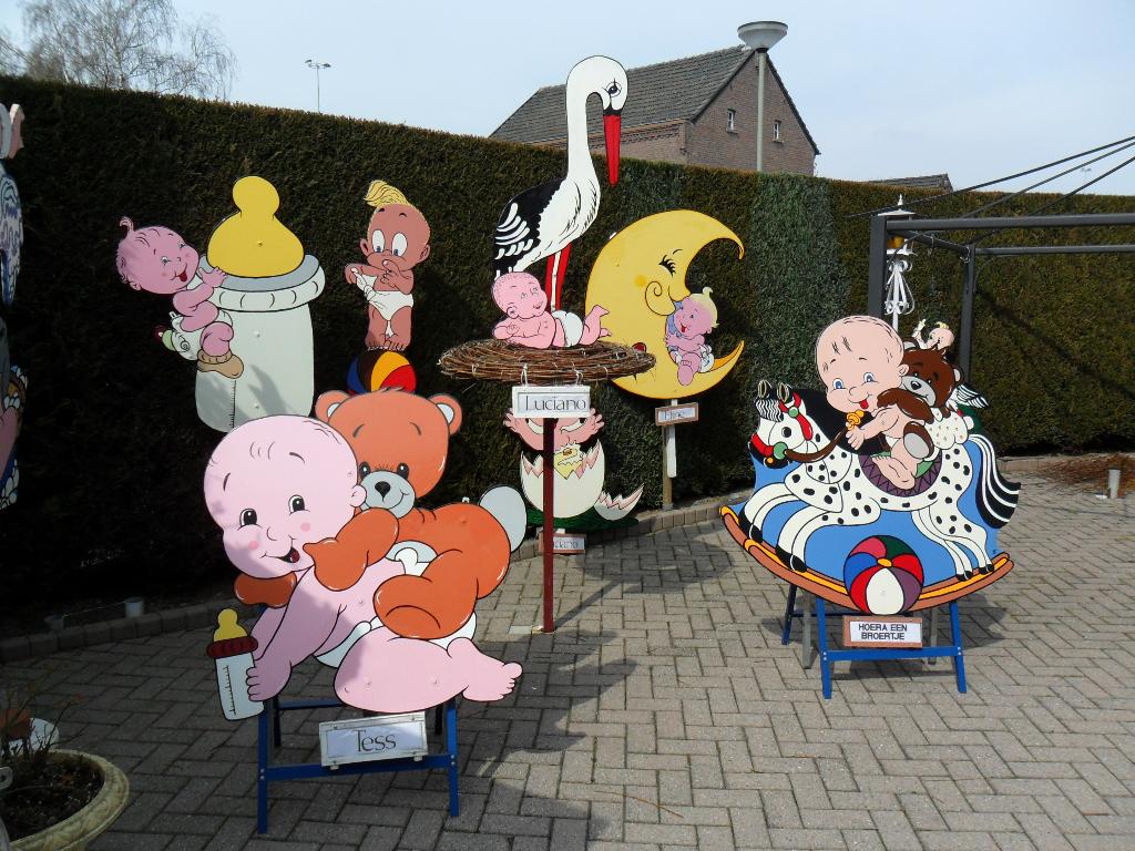 Geboorteborden of ooievaar de goedkoopste en grootste keuze., Ophalen, Nieuw, Geboortebord