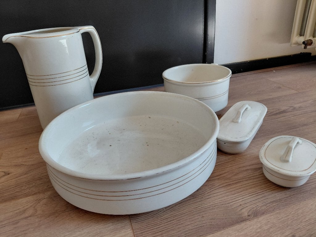 Vierdelig lampet set van P. Regout Maastricht, Ophalen