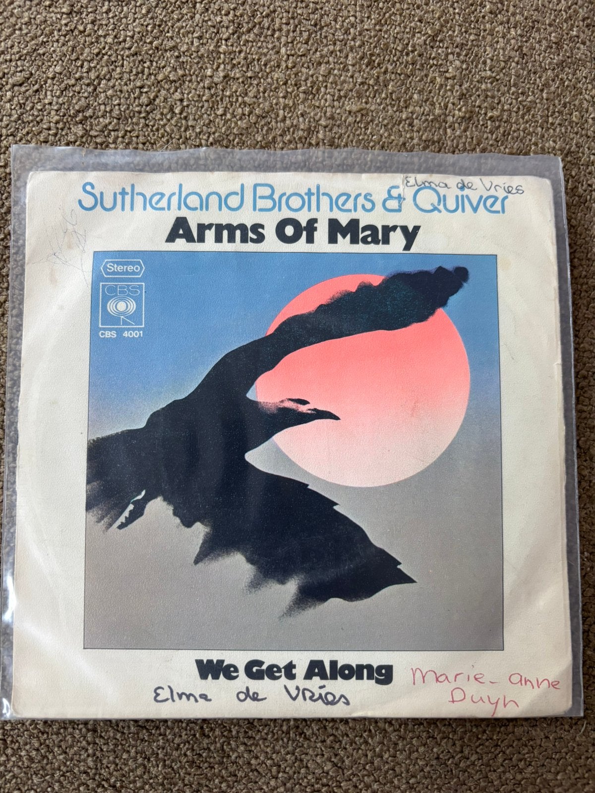 Sutherland Brothers & Quiver - Arms of Mary, Ophalen of Verzenden, Gebruikt, 7 inch, Pop