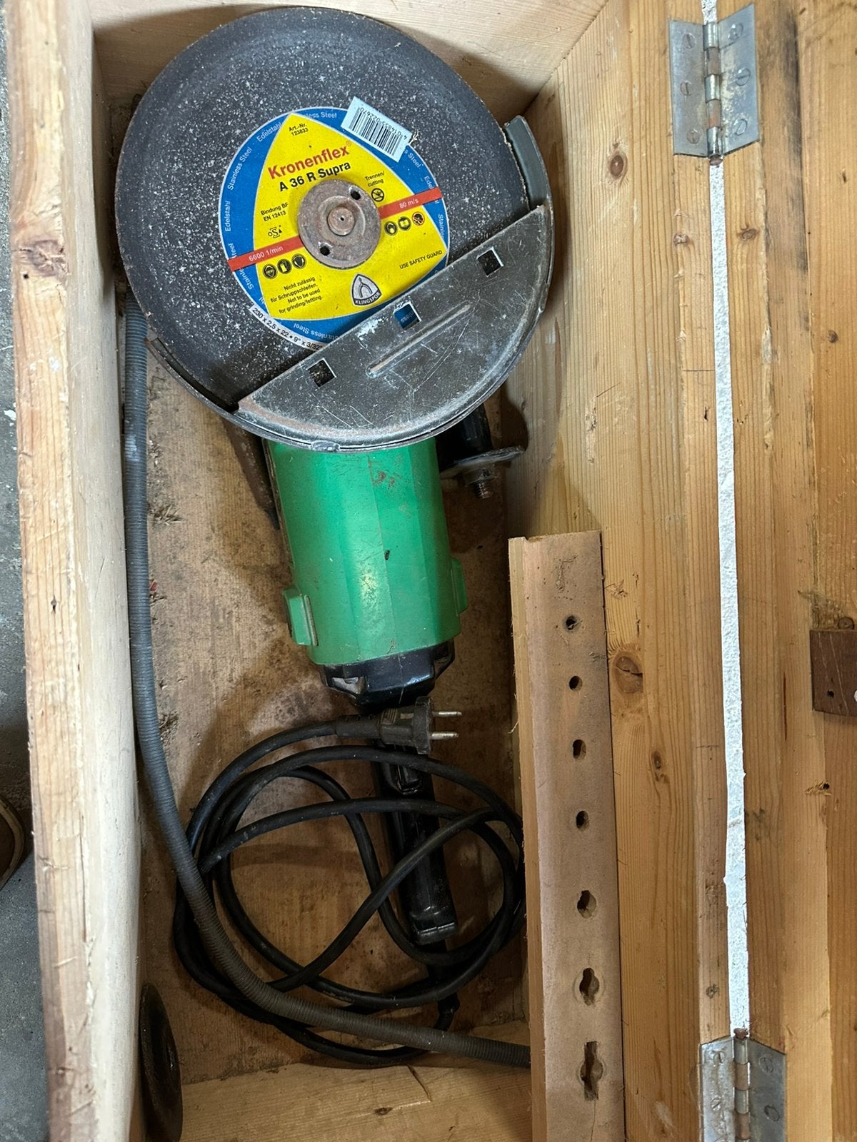 Hitachi slijptol, Doe-het-zelf en Verbouw, Gereedschap | Slijpmachines, Ophalen, Gebruikt, 1000 watt of meer, Haakse handslijpmachine