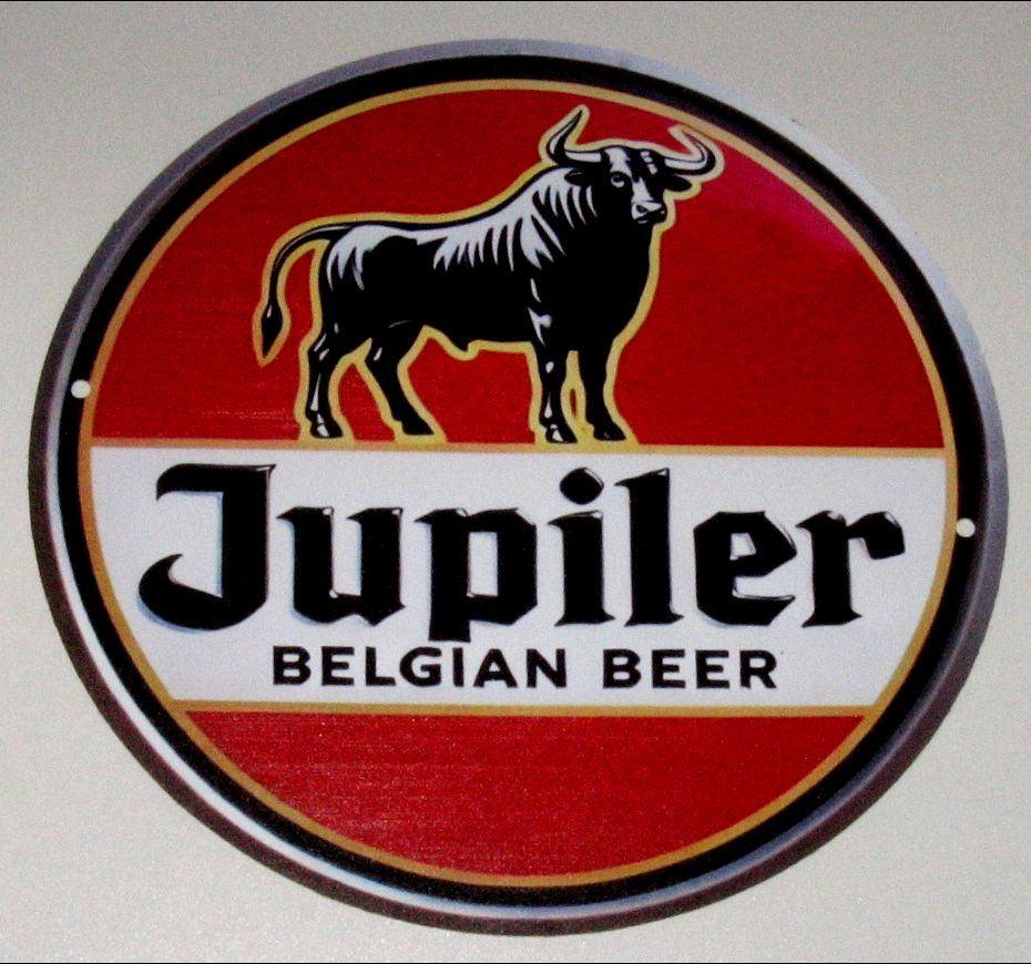 JUPILER BIER : Metalen Bord Rond - Jupiler Belgian Beer, Verzamelen, Verzenden, Nieuw, Reclamebord, Plaat of Schild, Jupiler
