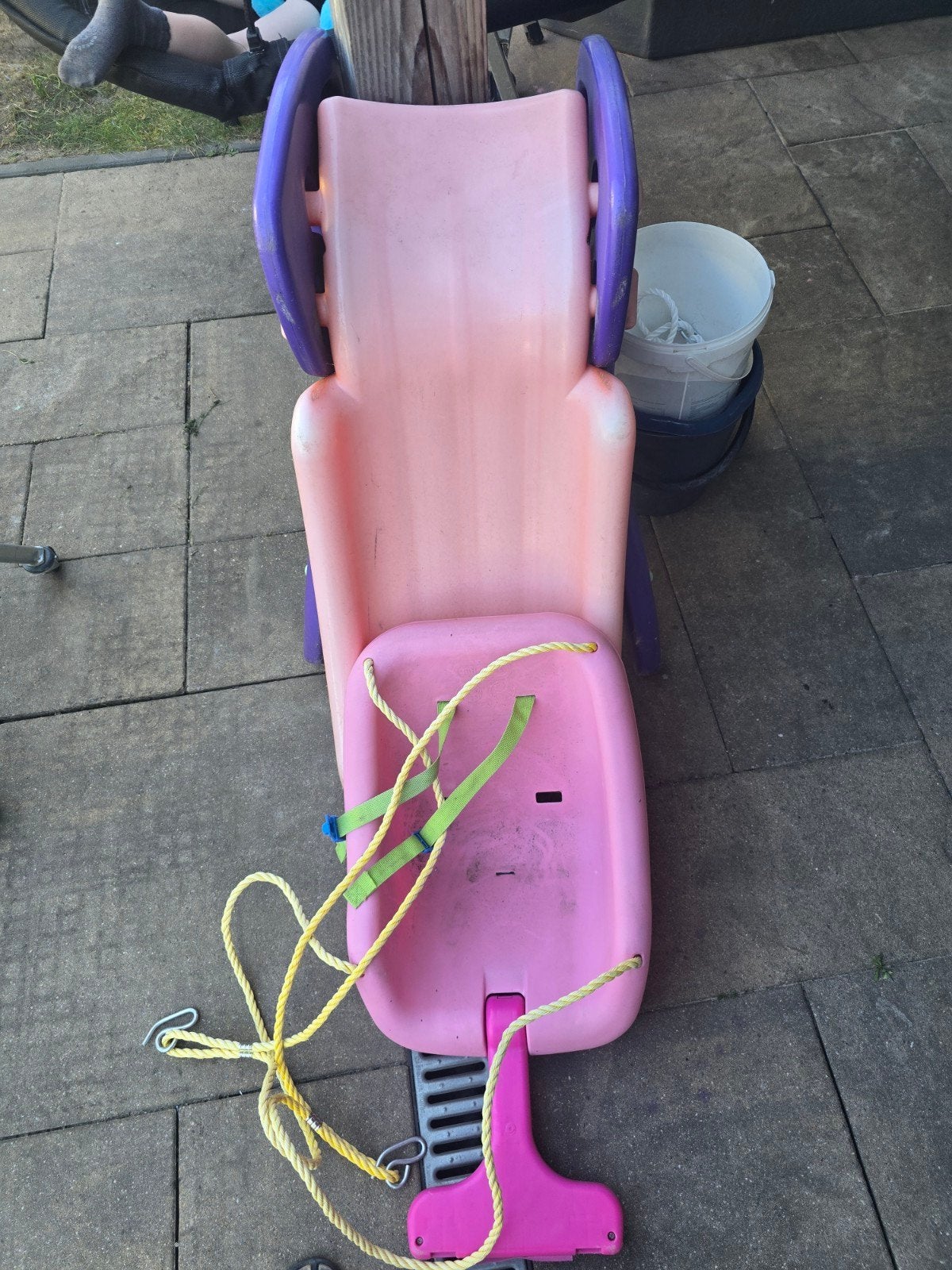 Baby schommel en glijbaan, Kinderen en Baby's, Speelgoed | Buiten | Speeltoestellen, Ophalen, Gebruikt, Schommel