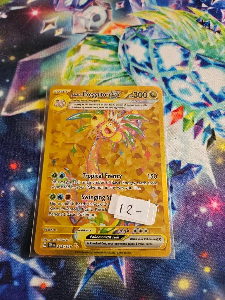 Alolan Exeggutor GX 248/191 Full Art Pokémon Kaart, Ophalen of Verzenden, Zo goed als nieuw, Losse kaart