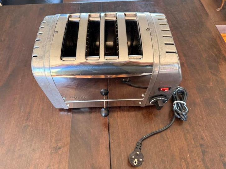 DUALIT 4 BUN toaster broodrooster, Witgoed en Apparatuur, Broodroosters, Ophalen of Verzenden, Zo goed als nieuw, Uitneembare kruimellade