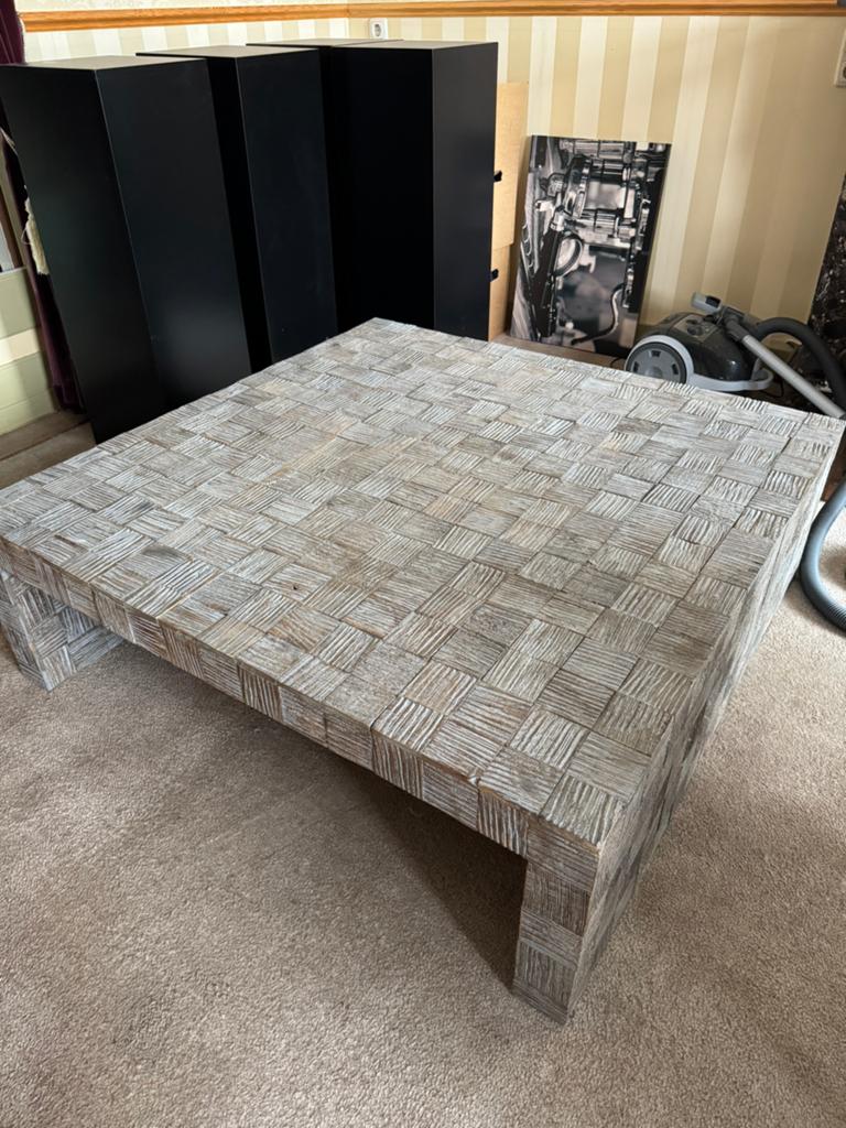 Unieke zware salontafel van Loods 5, Ophalen, 100 tot 150 cm, Minder dan 50 cm