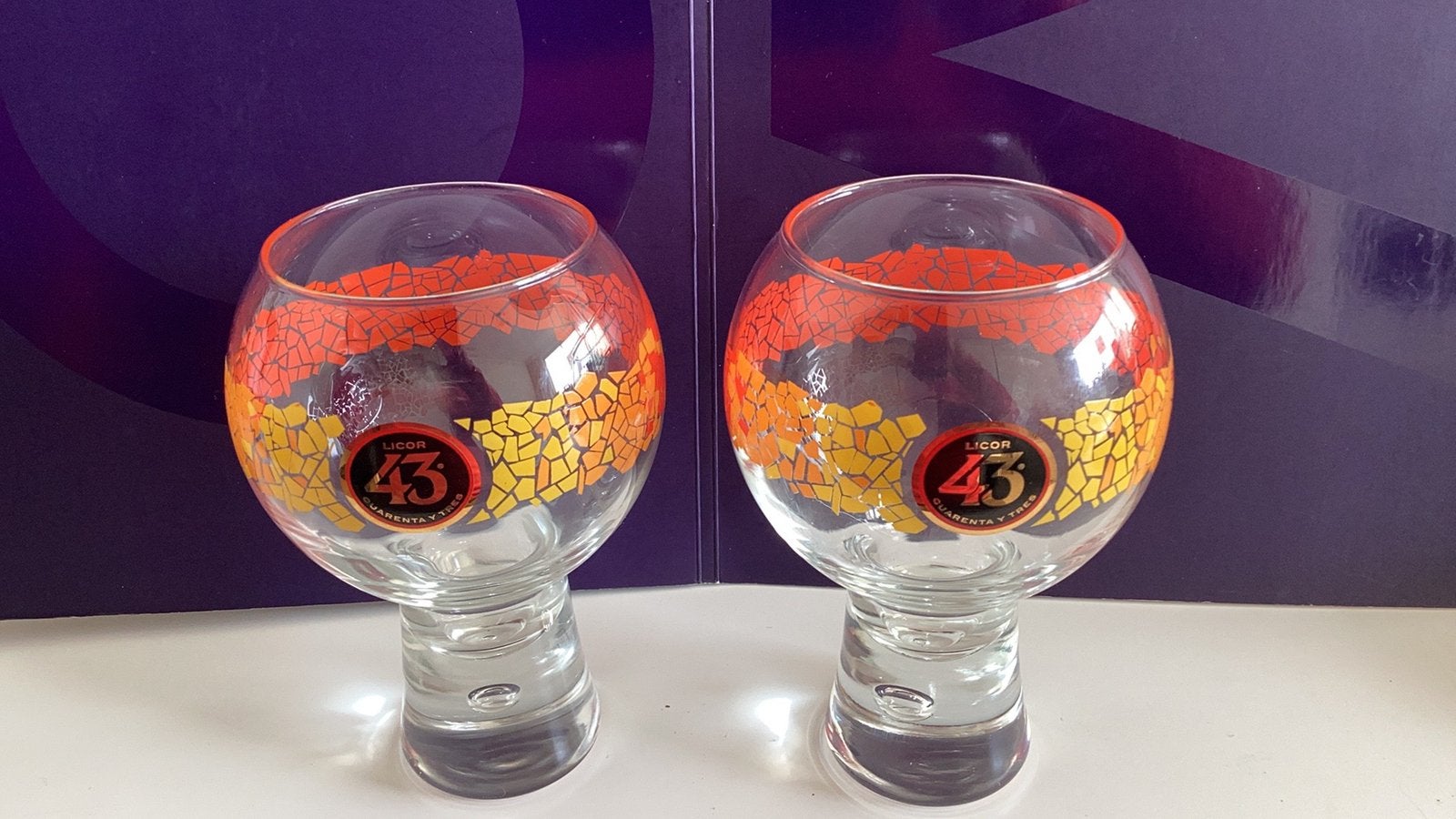 Licor 43 Bolglazen, Ophalen of Verzenden, Zo goed als nieuw, Gebruiksvoorwerp
