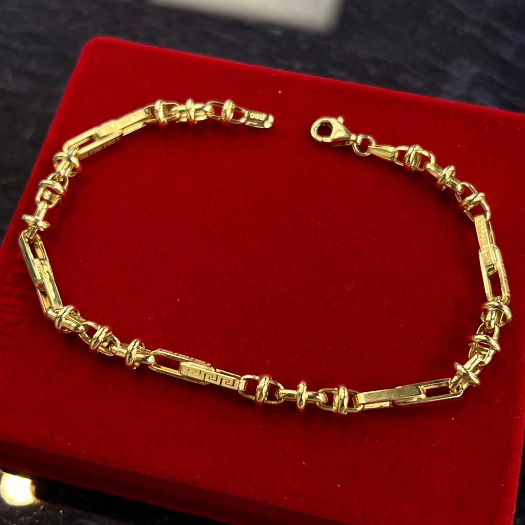 14k gouden armband monte carlo schakel, Ophalen of Verzenden, Nieuw, Goud