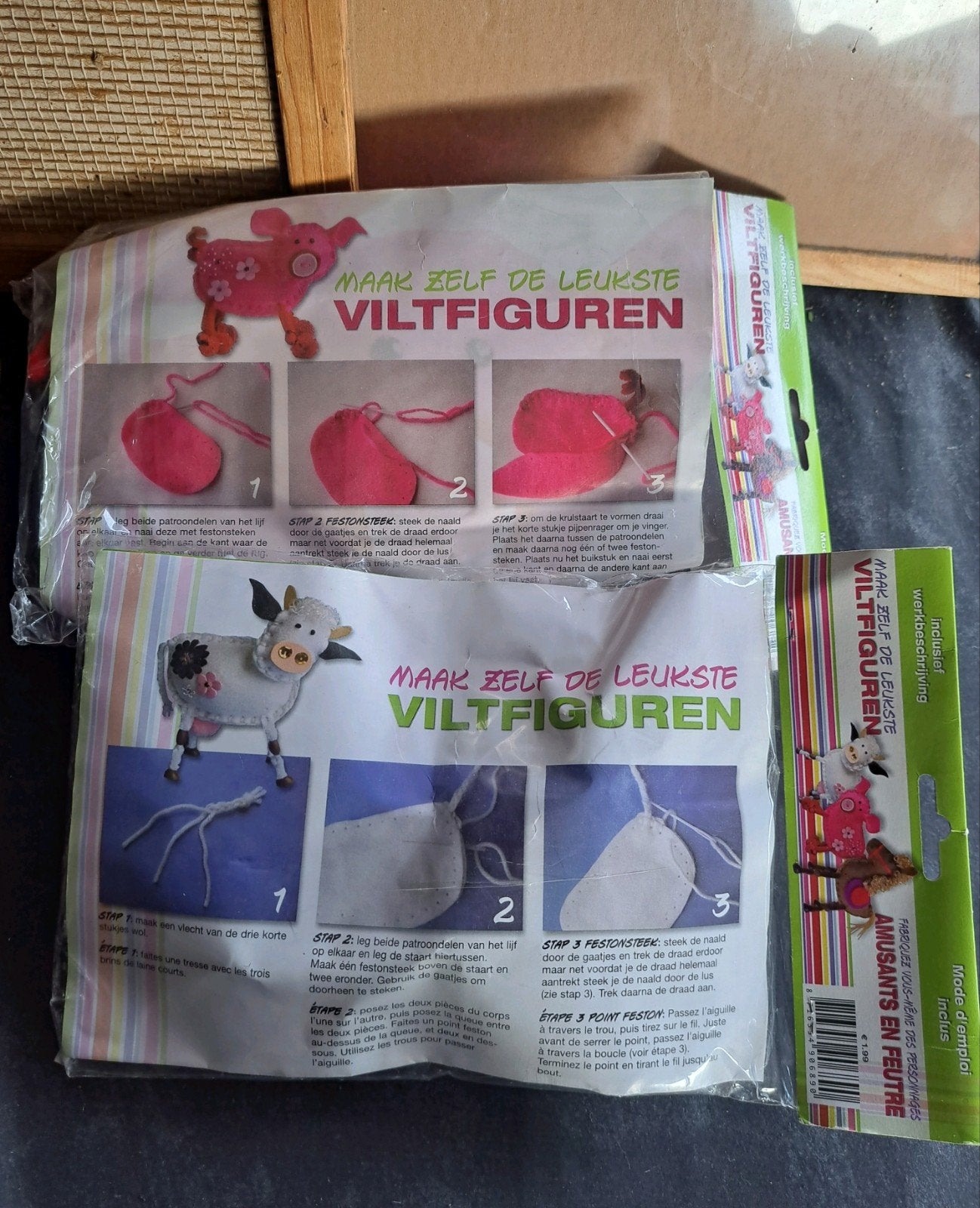 Viltfiguren maken,  koe en varken, Ophalen of Verzenden, Nieuw, Knutselwerk