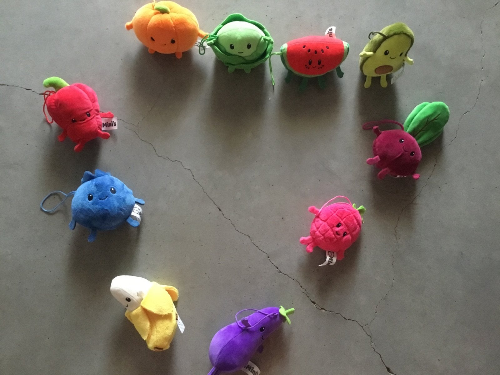 10 Lidl mini's fruit en groente, Overige karakters, Overige typen, Meerkleurig, Klein (minder dan 20 cm)